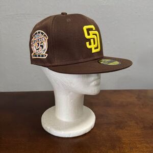 Brand New Brown San Diego New Era Fitted Hat  (7 1/4)
